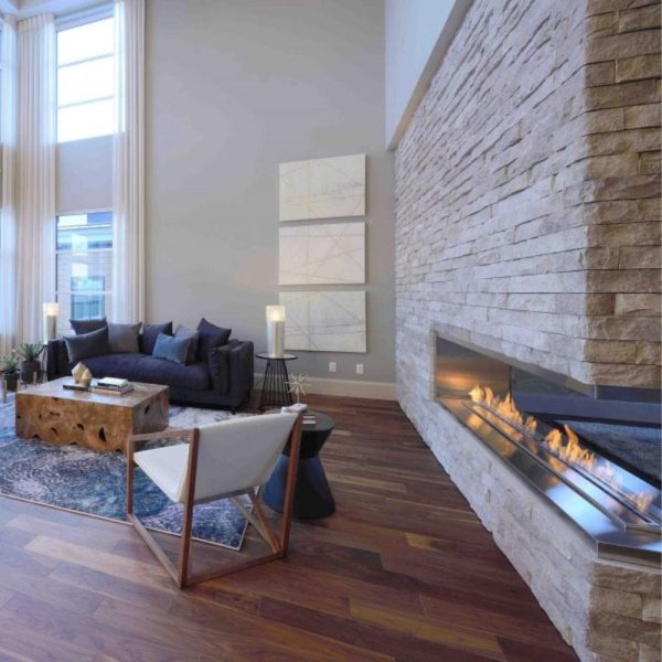 The Bio Flame 96-Inch Firebox DS - See-Though Ethanol Fireplace Online - Image 2