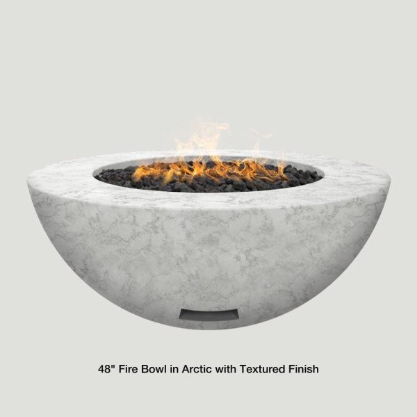 Modern Blaze 48-Inch Round Concrete Gas Fire Bowl with Push Button Ignition Online Hot Sale - Image 4