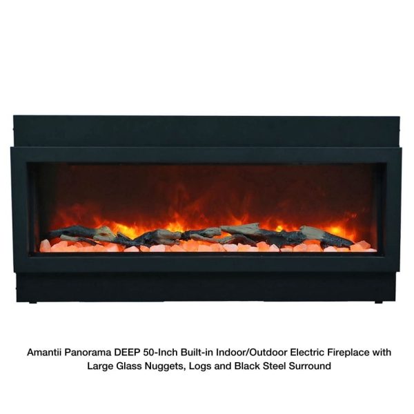 Amantii Panorama DEEP 50-Inch Built-in Indoor Outdoor Smart Electric Fireplace (BI-50-DEEP) For Discount - Image 5