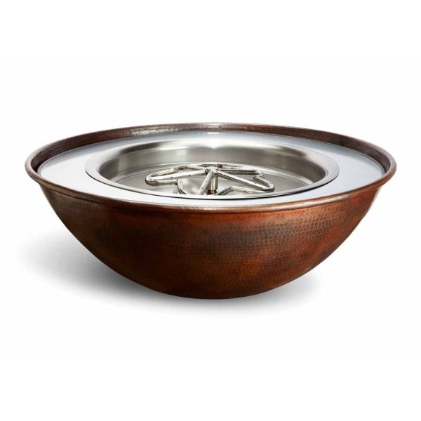 HPC 31-Inch Tempe Round Copper Gas Fire Bowl Discount